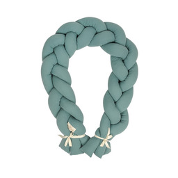 Babymatex Ochraniacz do łóżeczka Warkocz Muślin zielony długość