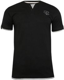 Czarny Bawełniany T-Shirt -PAKO JEANS- Męski, Krótki Rękaw,