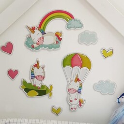 Naklejki ścienne dla dzieci jednorożce gumowe naklejki ścienne