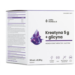 AURA HERBALS Kreatyna 5g + Glicyna saszetki 30x8,69g