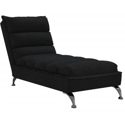 Edinos Elegancki czarny szezlong na chromowanych nóżkach R3-E46
