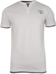 Biały Bawełniany T-Shirt -PAKO JEANS- Męski, Krótki Rękaw,