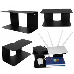 Półka Podwójna Metalowa Wisząca Solidna Router Dekoder Konsola