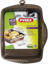 Pyrex 8010732 asimetria naczynie do zapiekanek, prostokątne, stalowe,