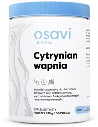 OSAVI Cytrynian wapnia w proszku (240 g)