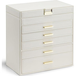 Vlando 6-warstwowe duże pudełko na biżuterię, organizer