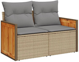 Edinos Sofa ogrodowa z szarymi poduszkami H1-R57