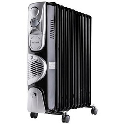 Grzejnik olejowy 11 żeberek czarny z funkcją turbo