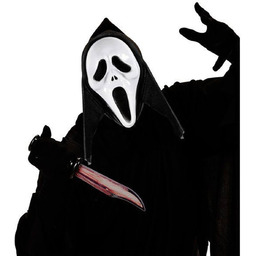 Maska krzyk z kapturem na Halloween - 1