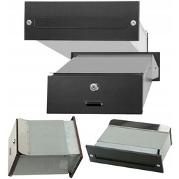 Skrzynka Na Listy Do Wmurowania Wrzutnik Czarna Czarny