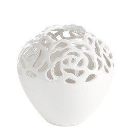 Eurofirany Wazon dekoracyjny 17x17x17 Celia kremowy 01