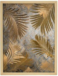 Obraz Golden Leaves 30x40cm gold, 30 x 40