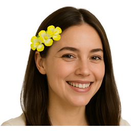 Hawajska przypinka kwiatek żółty - 1 szt.