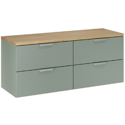 Zielona szafka z szufladami 120 cm do łazienki