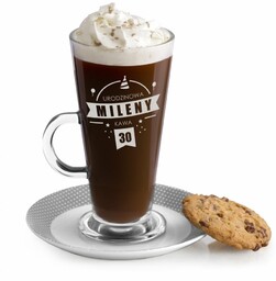 Szklanka do latte z grawerem dla niej
