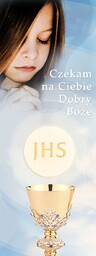 Baner na I Komunię Świętą "Czekam na Ciebie