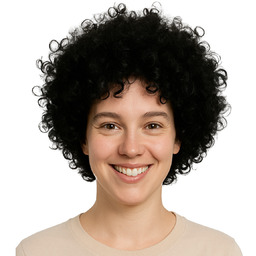 Peruka afro czarna - 1 szt.