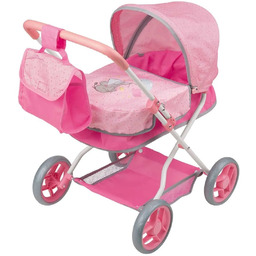 Wózek dla lalek Playtive z torbą różowy