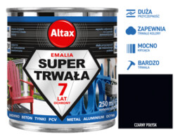 Altax Super Trwała Emalia 250ml Czarny Połysk