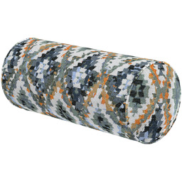 Poduszka wałek prosty, kremowe wzory azteckie na kremowym