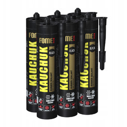 Uszczelniacz dekarski kauczukowy czarny 300ml odporny na Uv