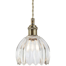 Lampa Wiszące Markslöjd, Gotta, antyczny mosiądz, salon, szkło