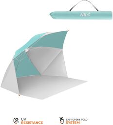 PARASOL - PARAWAN PLAŻOWY 2W1 OCHRONA UV NILS
