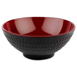 Miska z melaminy czarno-czerwona 0,6L I APS