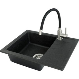 DEANTE Zlewozmywak jednokomorowy z ociekaczem Adel ZLMZ211A Grafitowy