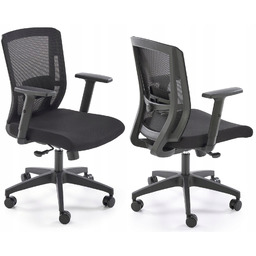 Czarny Fotel młodzieżowy ergonomiczne krzesło obrotowe Paredes Halmar