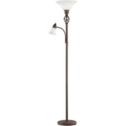 Lampa podłogowa retro vintage rdzawa do czytania RUSTICA