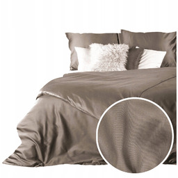 Pościel satynowa komplet 160X200 NOVA3 kawowy