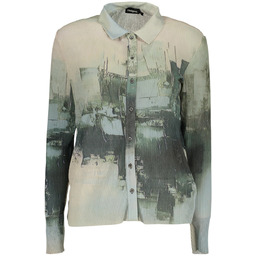 DAMSKA KOSZULA Z DŁUGIM RĘKAWEM DESIGUAL, ZIELONA