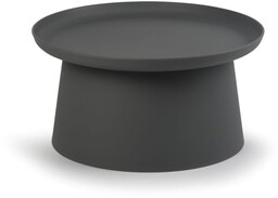 Plastikowy stolik kawowy FUNGO, średnica 700 mm, szary