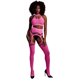 Two Piece with Crop Top and Stockings -