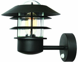 Elstead Lighting Latarnia naścienna z czujnikiem ruchu HELSINGOR-PIR-BK