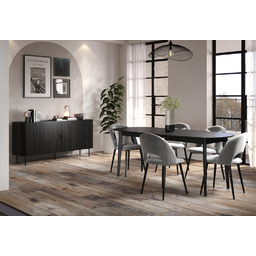 Stół nierozkładany jesion czarny 200 x 90 cm