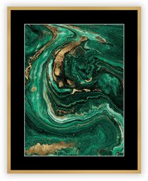Obraz Abstract Green&Gold I 40 x 50 cm,