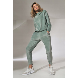 DRESY spodnie damskie Z WELURU CIEPŁE WYGODNE KIESZENIE