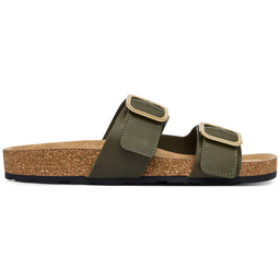 Klapki Tommy Hilfiger Leather Double Strap Cork Sandals