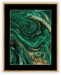 Obraz Abstract Green&Gold II 40 x 50 cm,