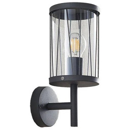 Lindby - Yonan Ścienna Lampa Ogrodowa Dark Grey/Clear
