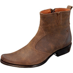 KOWBOJKI MĘSKIE, POLSKIE, BRĄZ, STYLOWA SKÓRA, PREZENT