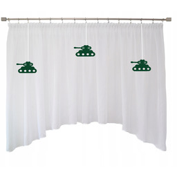 Firana dziecięca dla chłopca militaria wojsko czołg Zielony
