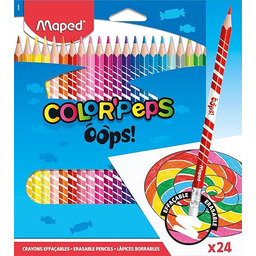 Maped 832824 zmywalne trójkątne kredki, kolorowe kredki COLOUR''PEPS