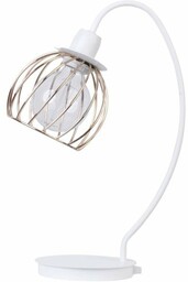 Lampa biurkowa stołowa nocna REGGE LAMPKA biały/złoty 50181