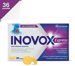 Inovox Express smak miodowo-cytrynowy, 36 pastylek
