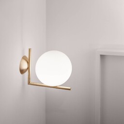 FLOS Kinkiet designerski IC C/W1, możliwość ściemniania, mosiężny