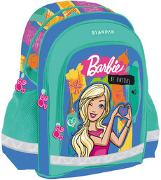 Plecak szkolny dla dziewczynki, Barbie, niebieski, Starpak