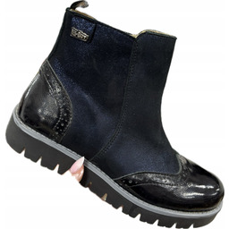 Renbut cudne profilowane botki jony srebra skóra naturalna